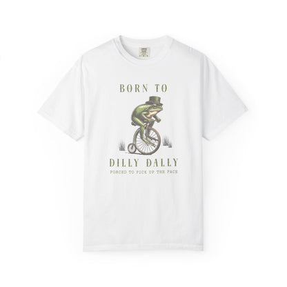 Dilly Dally Frog T-Shirt Retro Froggy Meme Shirt Vintage Frog And Toad Aesthetic Frog Lover Gift For Her Vibes Birthday Viral Trendy Shirt T-Shirt Printify White S