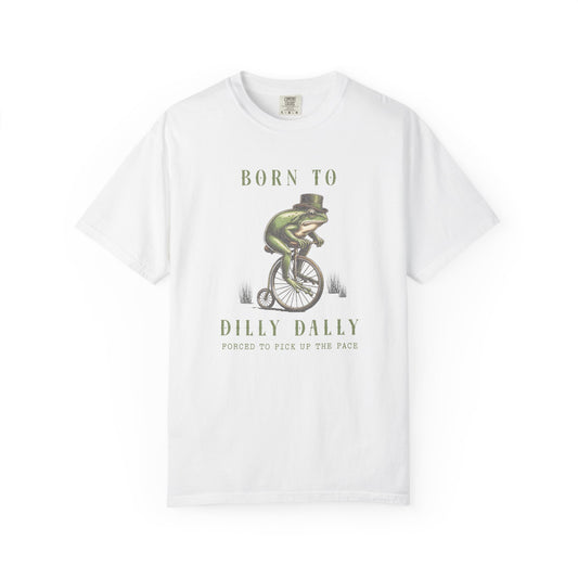 Dilly Dally Frog T-Shirt Retro Froggy Meme Shirt Vintage Frog And Toad Aesthetic Frog Lover Gift For Her Vibes Birthday Viral Trendy Shirt T-Shirt Printify White S
