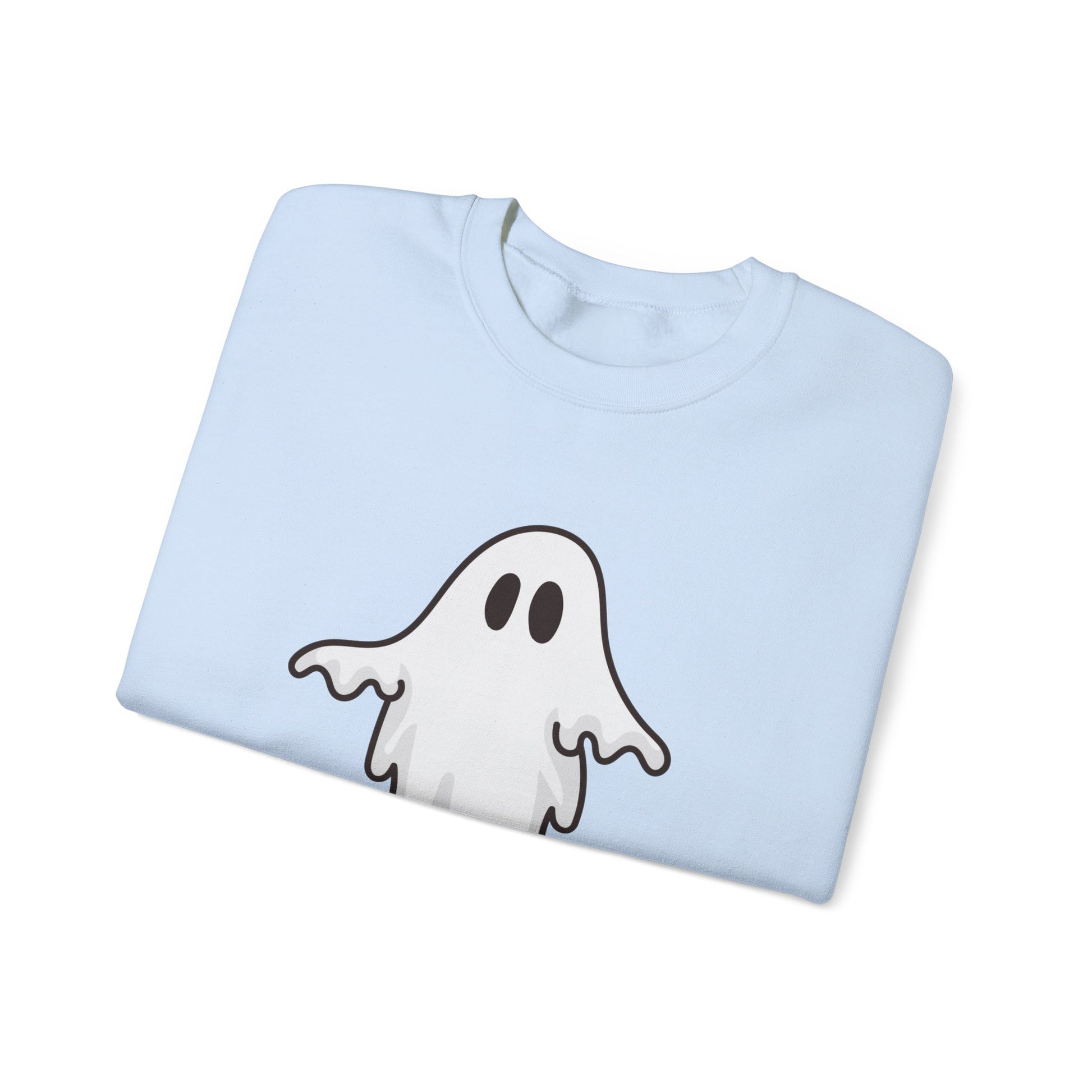 Halloween Ghost Sweatshirt, Cute Ghost Shirt, Spooky Season Sweater, Halloween Party, Autumn or Fall Style Top, Trick or Treating Style, Sweatshirt Printify   