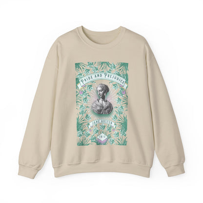 Jane Austen Sweatshirt, Pride & Prejudice Historical Romance Sweater, Bookish Literary Jane Austen Fan Art Gift, Gift for Her, Readers, Sweatshirt Printify S Sand 