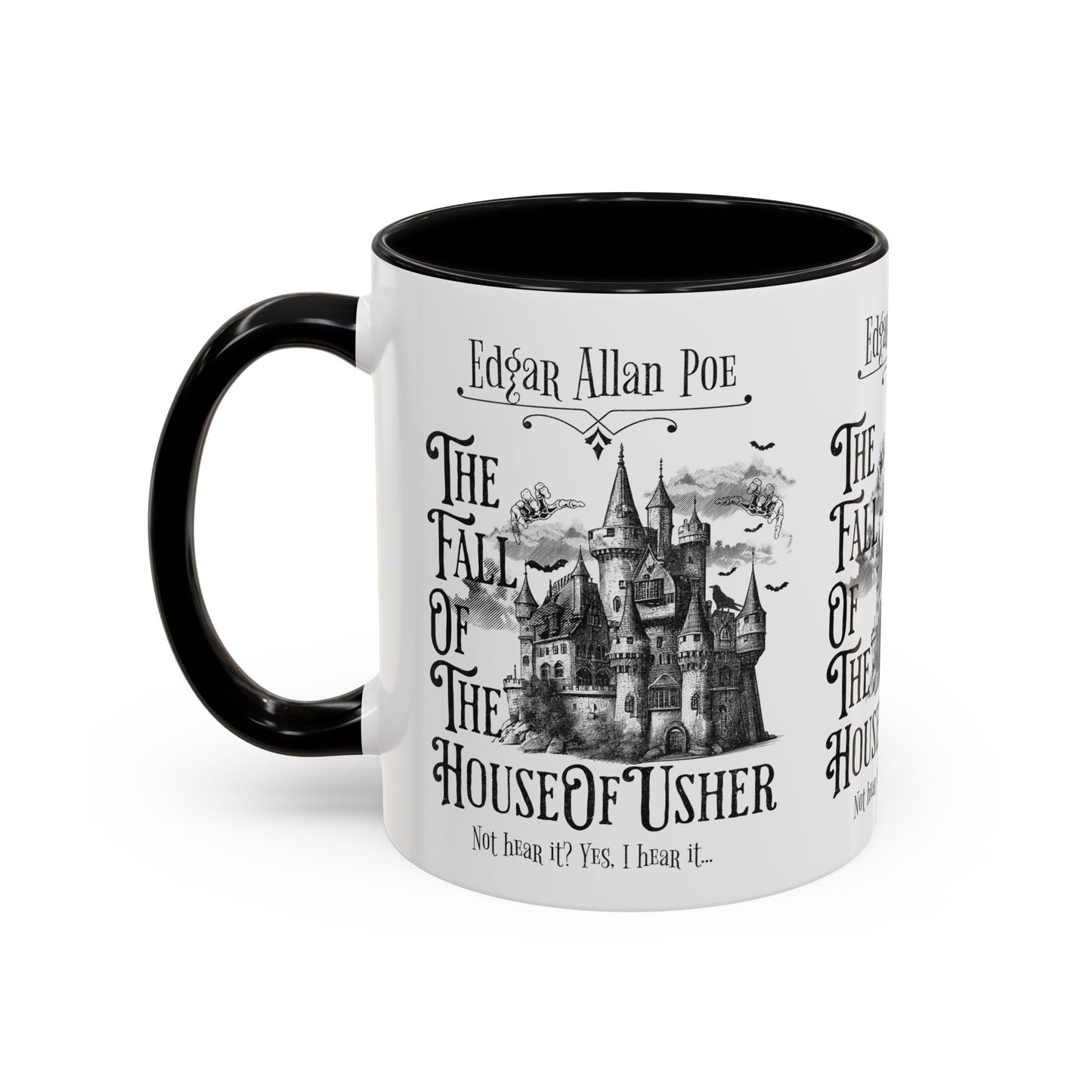 Edgar Allan Poe Coffee Mug,  Fall of the House of Usher, Spooky Halloween Coffee or Tea Mug, Haunting Horror Movie Gift for Halloween Mug Printify   