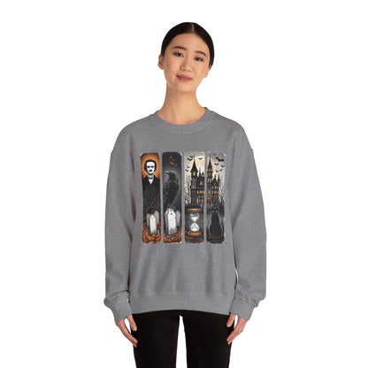 Edgar Allan Poe Sweatshirt The Raven Nevermore Gothic Horror Sweater Dark Academia Macabre Halloween Gift for Book Lovers Birthday Christmas