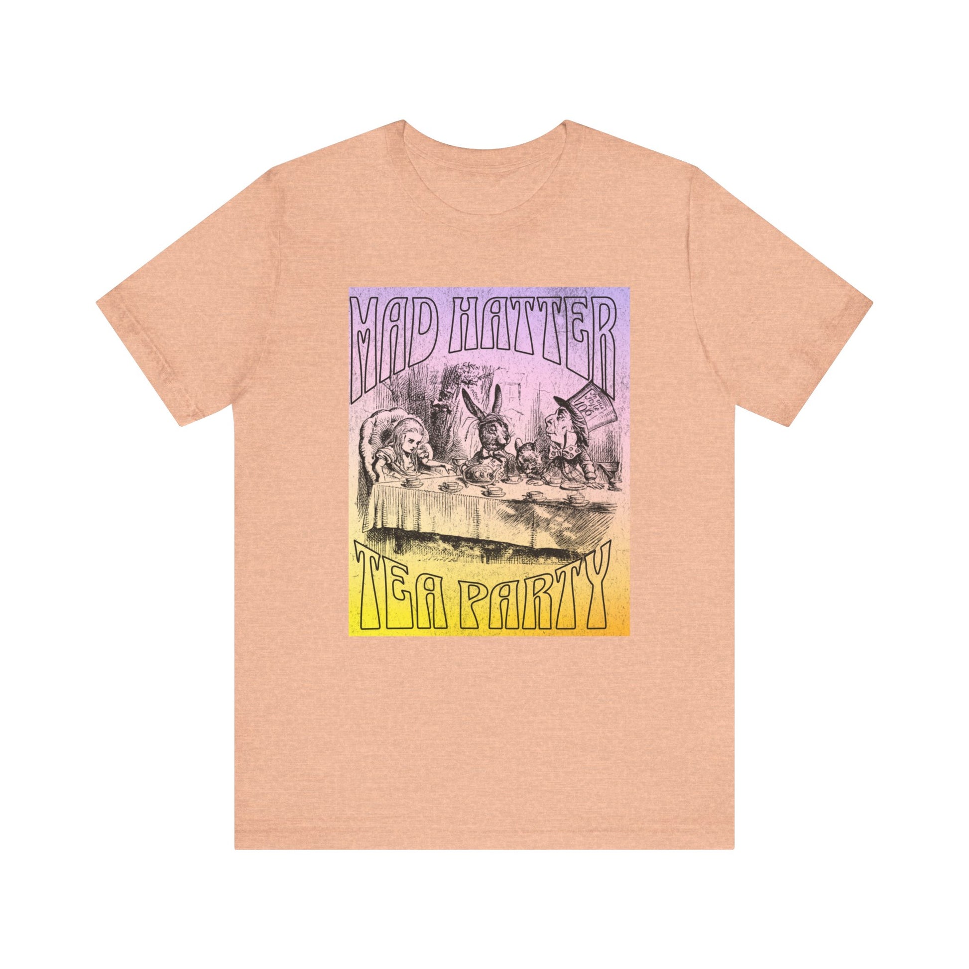 3001 Unisex Jersey Short Sleeve Tee Alice in Wonderland T-Shirt Printify Heather Peach S 