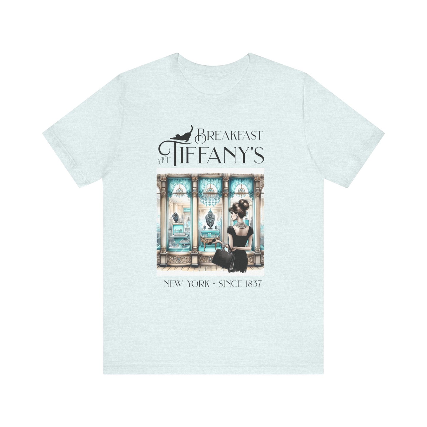 Breakfast at Tiffany's T-Shirt Audrey Hepburn Gift Girls Weekend Trip Shirt Gift for Bridal Shower Birthday Gift Party Favors Cruise T Shirt T-Shirt Printify Heather Ice Blue S 