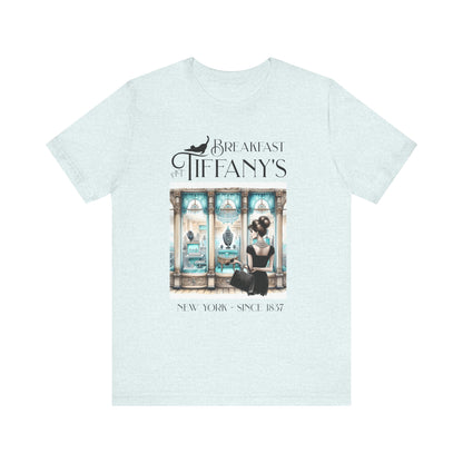 Breakfast at Tiffany's T-Shirt Audrey Hepburn Gift Girls Weekend Trip Shirt Gift for Bridal Shower Birthday Gift Party Favors Cruise T Shirt T-Shirt Printify Heather Ice Blue S 