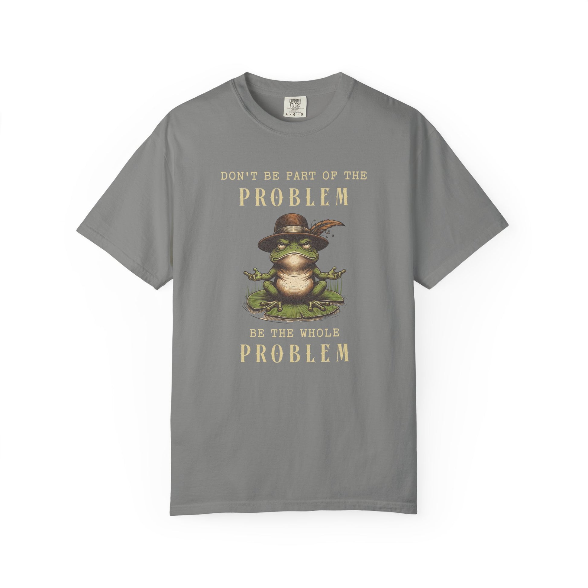 Funny Frog T-Shirt Retro Self Care Froggy Meme Shirt Vintage Frog And Toad Aesthetic Frog Lover Gift For Her Birthday Viral Trendy Shirt T-Shirt Printify Granite S