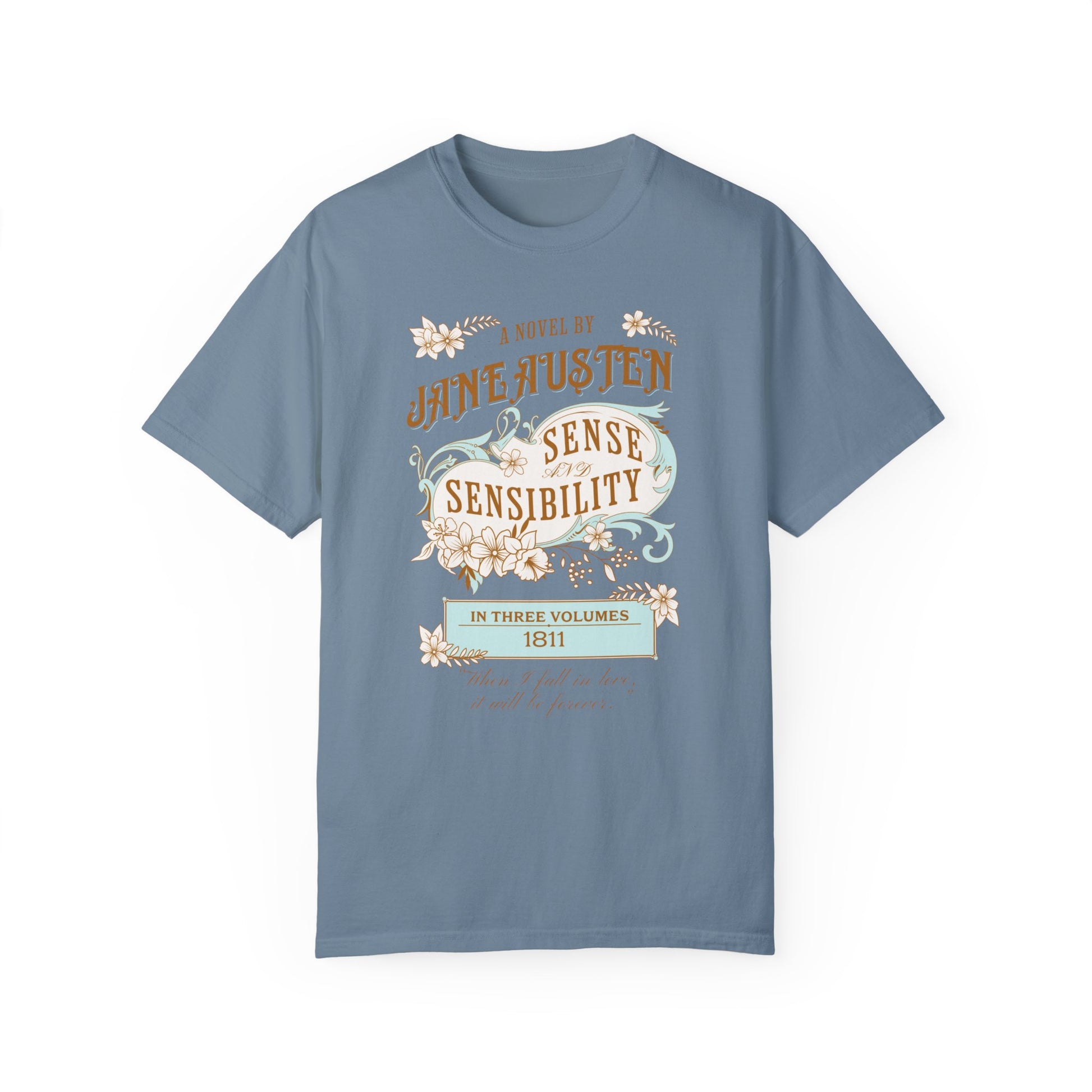 Sense and Sensibility Jane Austen Fan Gift For Historical Romance Reader T-Shirt Printify Ice Blue S 