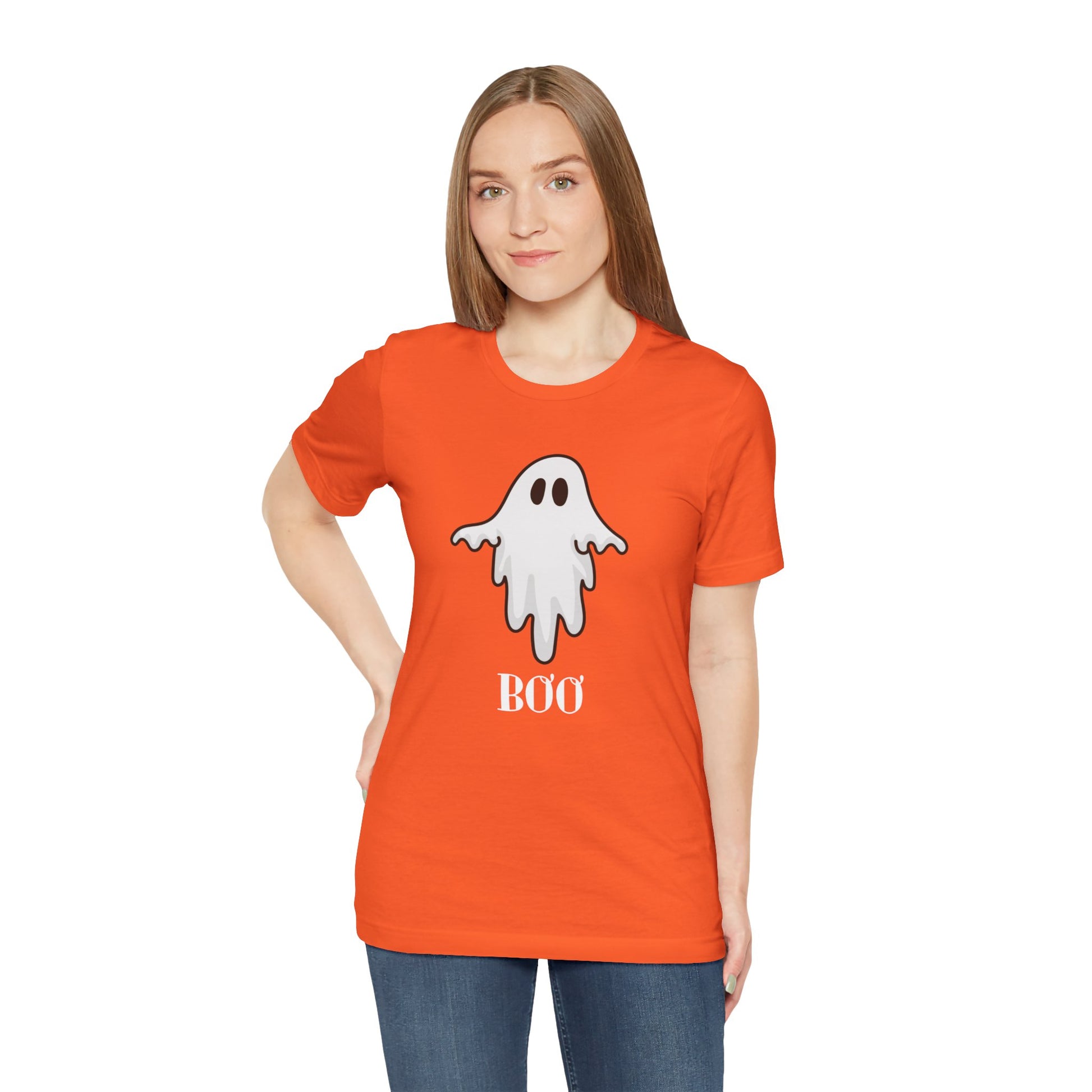 Halloween Ghost  TShirt,  Cute Ghost Shirt, Spooky Season Tee, Halloween Party T-Shirt, Autumn Style T Shirt, Trick or Treating Style, T-Shirt Printify   