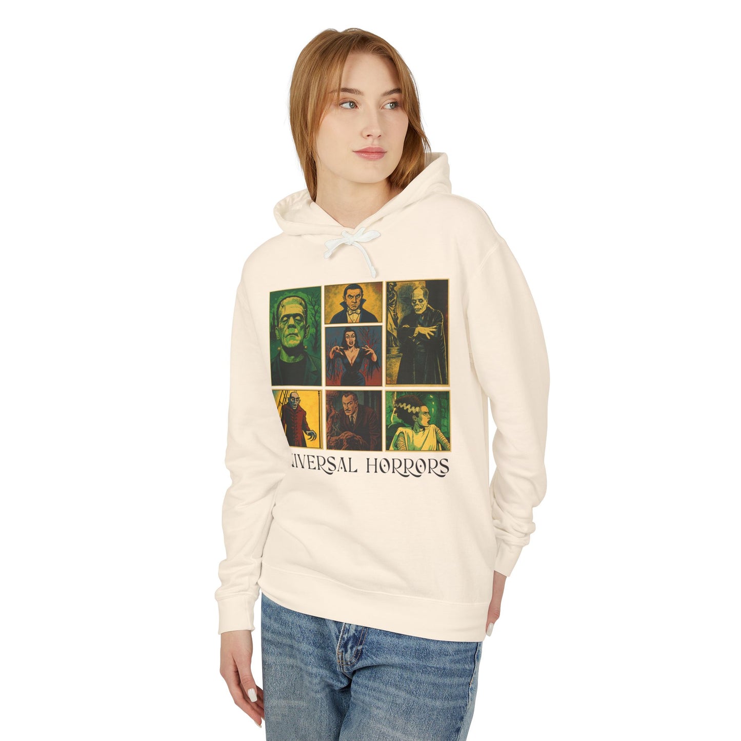 Universal Horrors Unisex Hooded Sweatshirt - Spooky Apparel for Halloween, Horror Fans, Movie Lovers, Cozy Wear, Gift Hoodie Printify