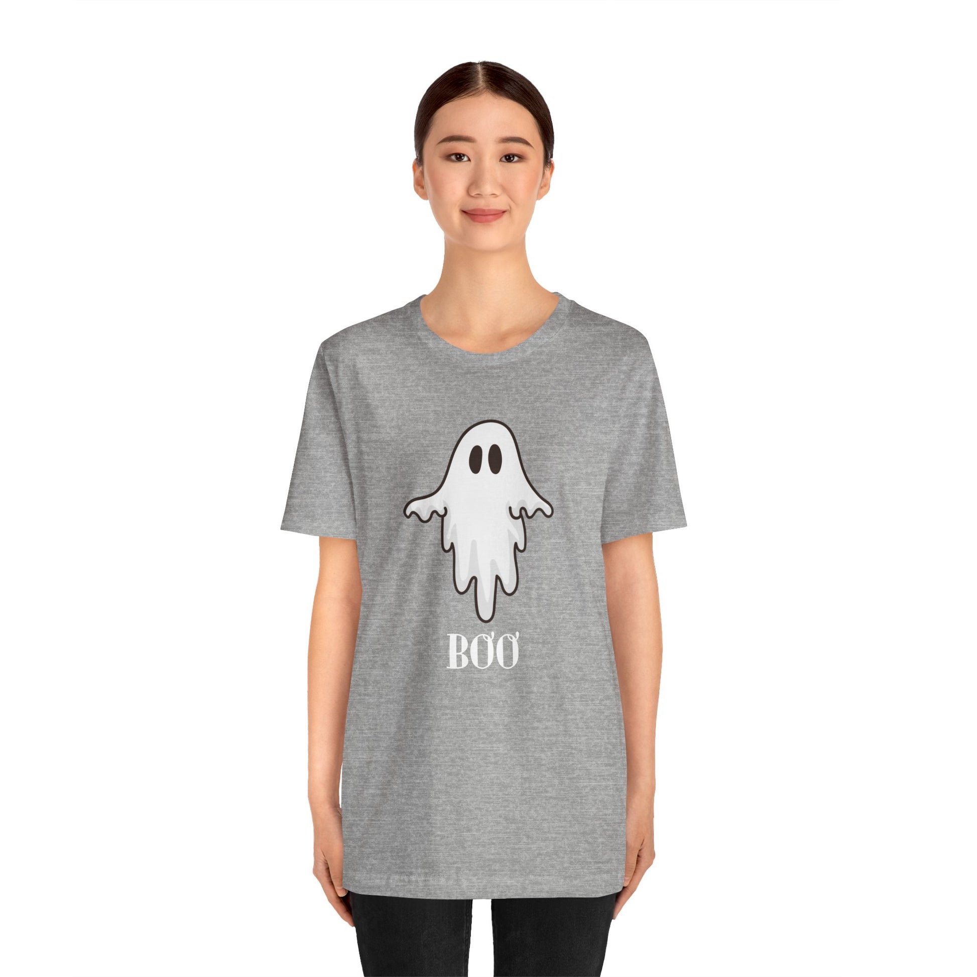 Halloween Ghost  TShirt,  Cute Ghost Shirt, Spooky Season Tee, Halloween Party T-Shirt, Autumn Style T Shirt, Trick or Treating Style, T-Shirt Printify   