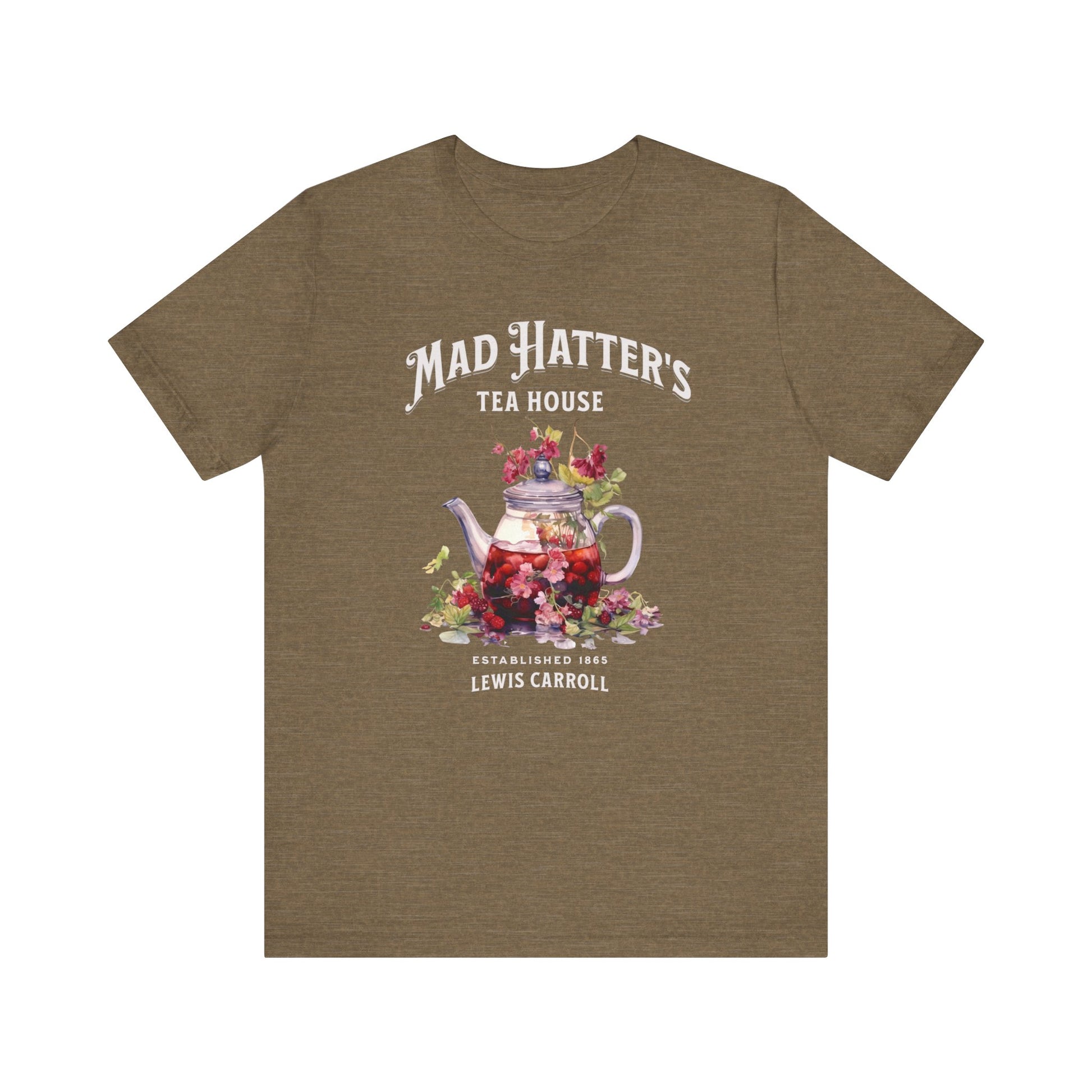 3001 Unisex Jersey Short Sleeve Tee Alice in Wonderland T-Shirt Printify Heather Olive S 