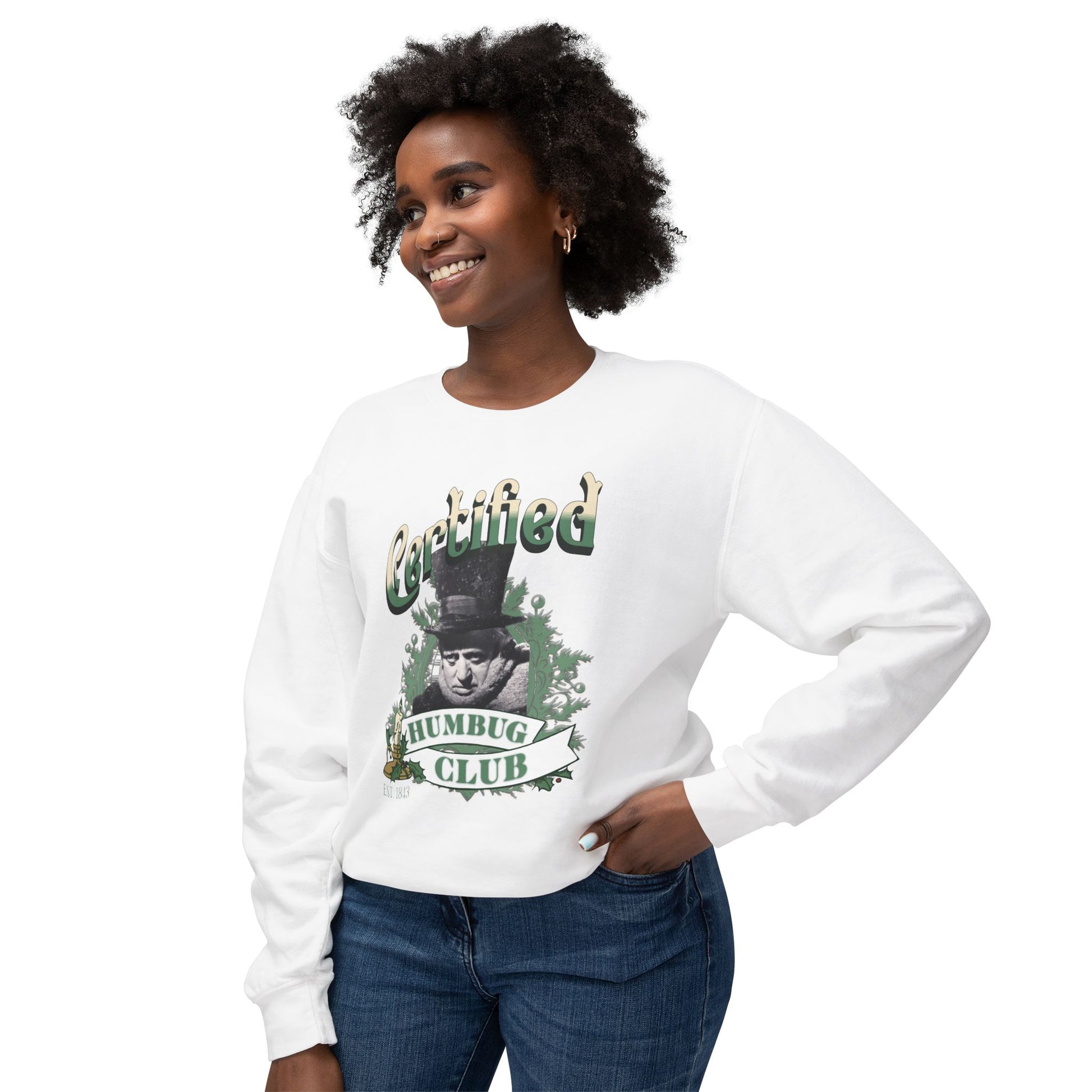 A Christmas Carol Sweatshirt Certified Humbug Club Crewneck, Funny Holiday Sweater, Unisex Gift, Casual Wear, Cozy Outfit, Christmas Jumper Sweatshirt Printify