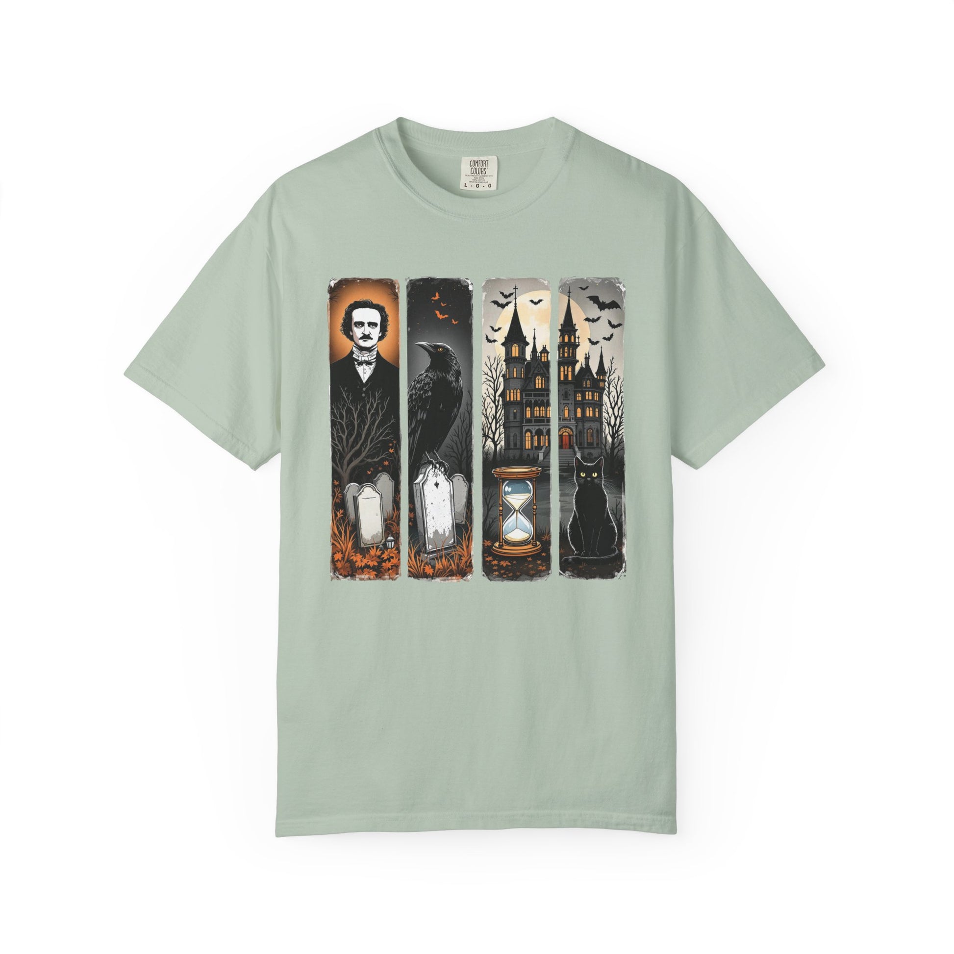 Edgar Allan Poe T-Shirt Gothic Graphic Tee The Raven Nevermore Quote Horror Literature Shirt Dark Academia Aesthetic Halloween Party Gift T-Shirt Printify Bay S