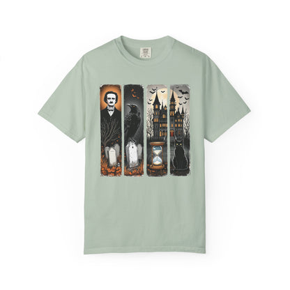 Edgar Allan Poe T-Shirt Gothic Graphic Tee The Raven Nevermore Quote Horror Literature Shirt Dark Academia Aesthetic Halloween Party Gift T-Shirt Printify Bay S