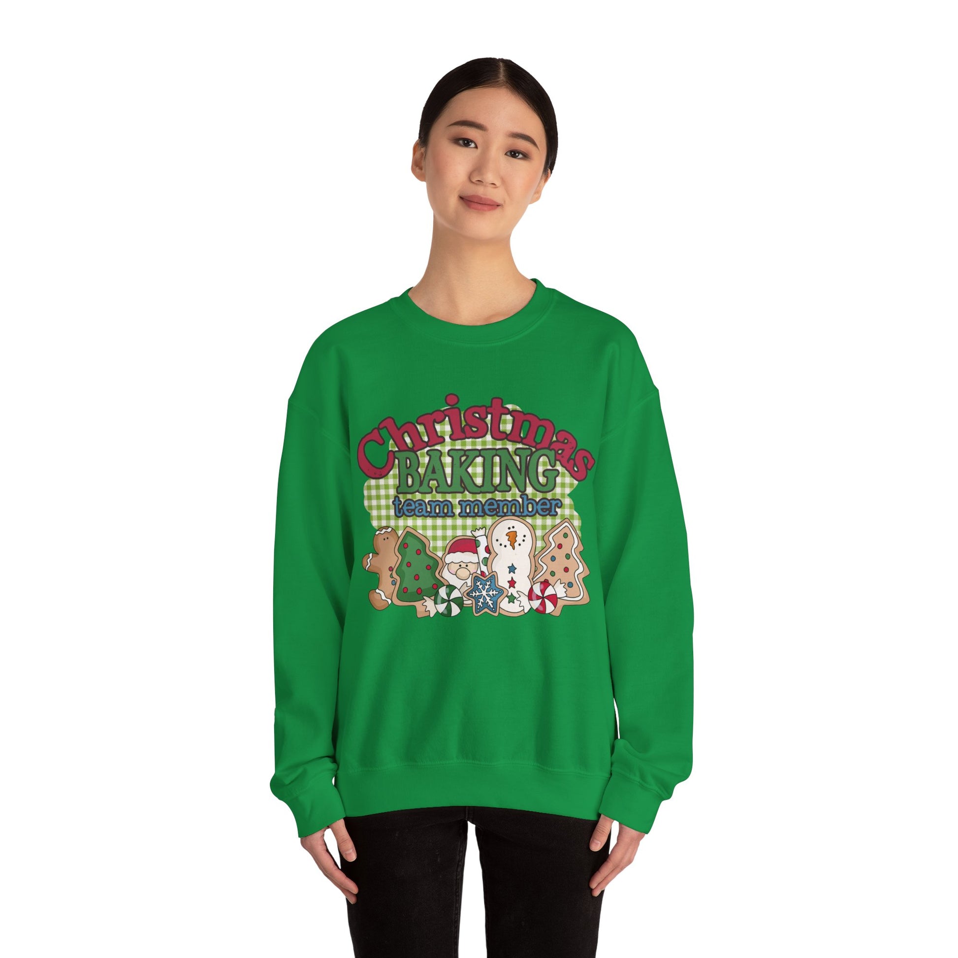 Christmas Baking Team Sweatshirt, Christmas Baking Crew Matching Sweater, Christmas Baking Women's Christmas Shirts, Christmas Cookie Crew Sweatshirt Printify   