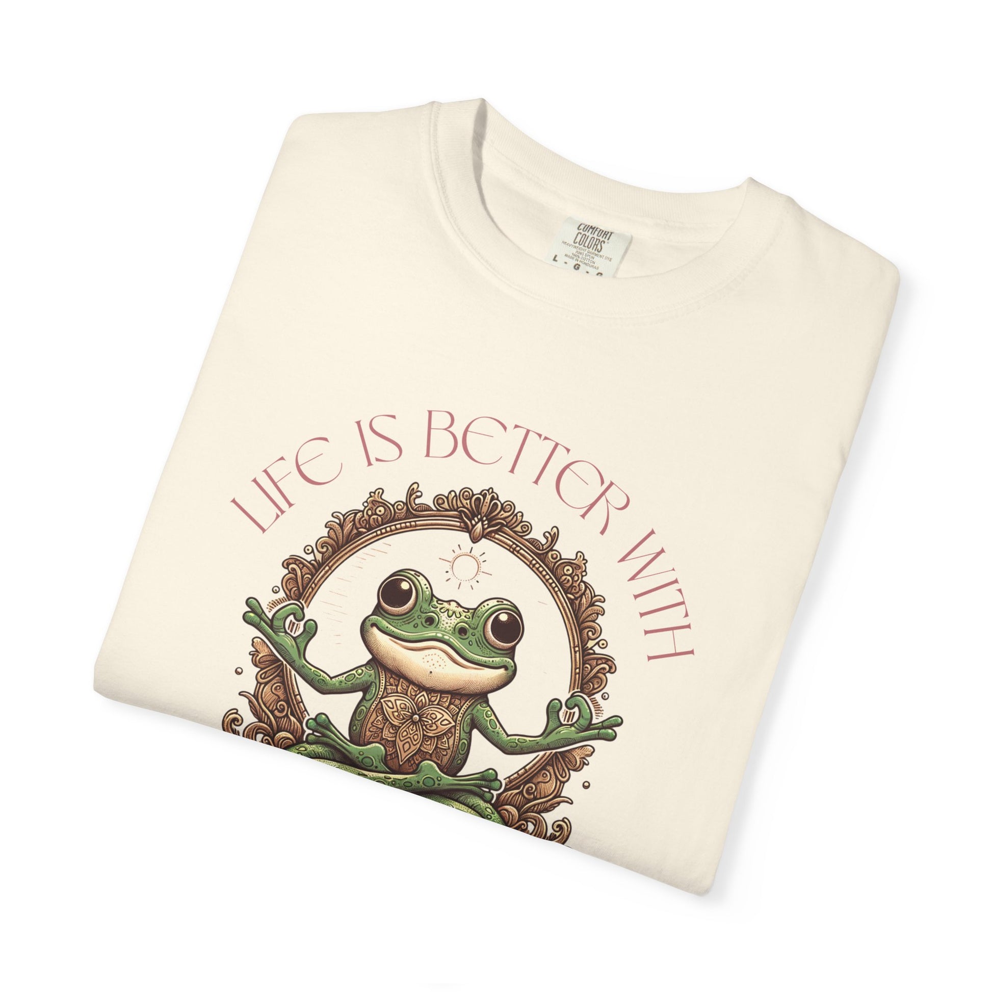 Yoga Frog Life Is Better With Yoga Unisex T-Shirt, Casual Wear, Highlander Fan Gift, T-Shirt Printify