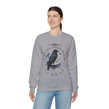 Edgar Allan Poe, The Raven Sweatshirt, Poet, Poetry Lover Sweater, Book Lover, Haunting Gothic Gift, Light, Dark Academia, Horror Movie Top Sweatshirt Printify   