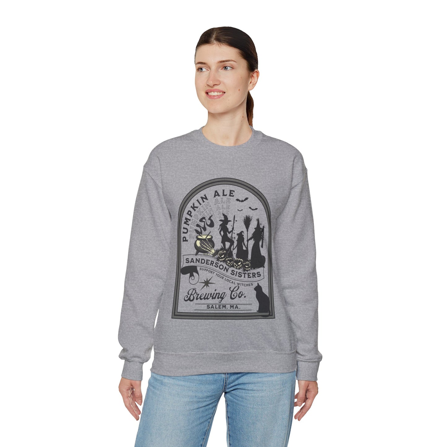 Halloween Sanderson Sisters Sweatshirt, Witchy Graphic Gift, Salem Witches Brewery, Fall Festival Party Shirt, Witch Trials Sweatshirt Sweatshirt Printify   