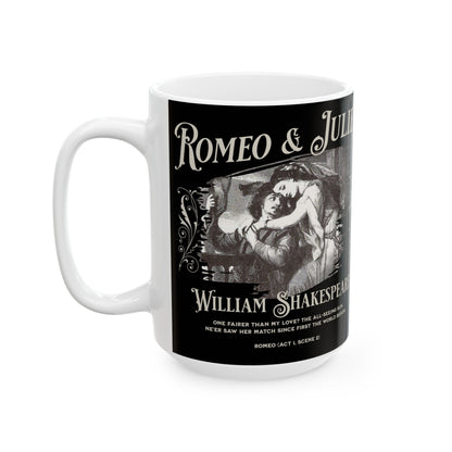 Romeo & Juliet Coffee Mug William Shakespeare Fan Gift For Theatre Lovers Dark Academia Gift Bookish Merch Playwrite Actor Gift For Birthday Mug Printify   