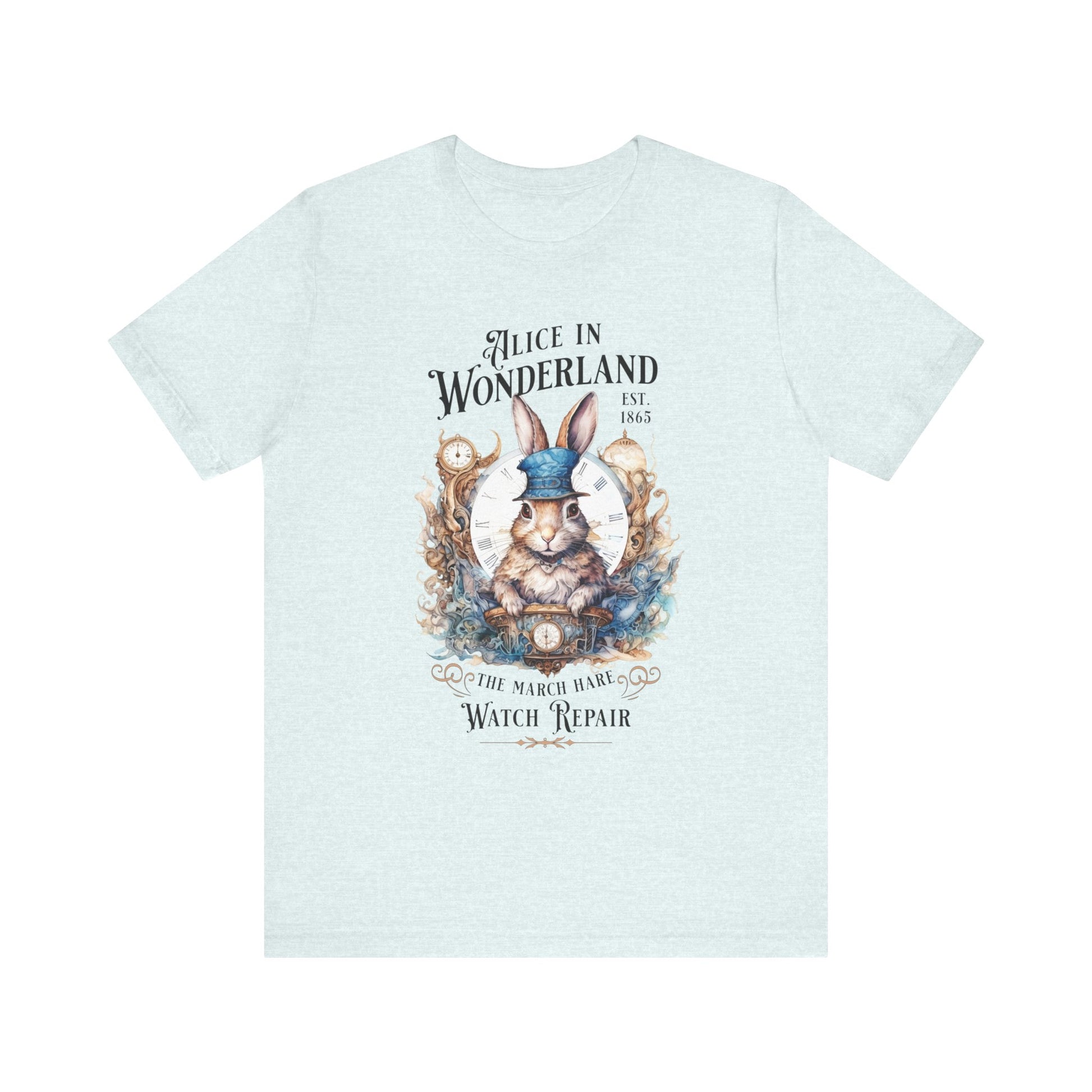 3001 Unisex Jersey Short Sleeve Tee Alice in Wonderland T-Shirt Printify Heather Ice Blue S 