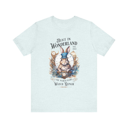 3001 Unisex Jersey Short Sleeve Tee Alice in Wonderland T-Shirt Printify Heather Ice Blue S 