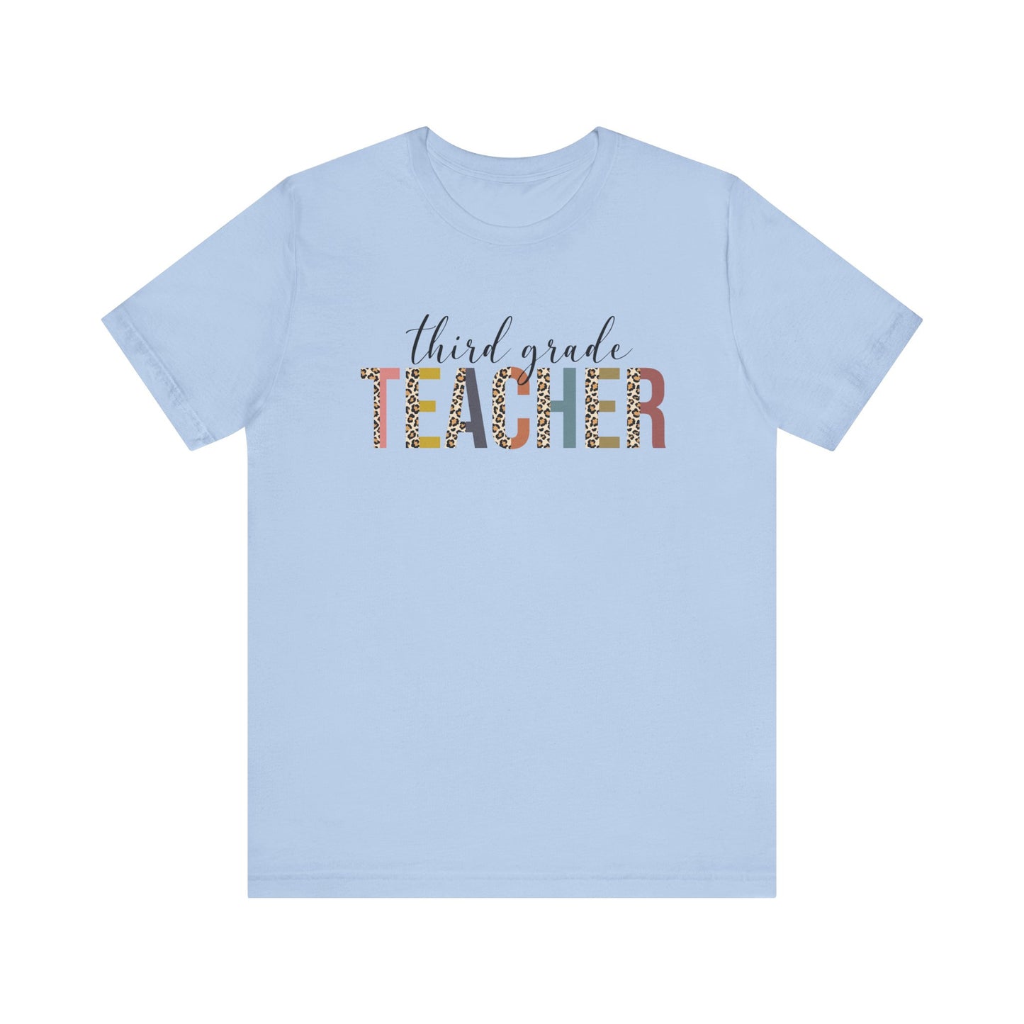 Cute Teacher TShirt Gift, Education Tee, Elementary School Teacher Appreciation, Funny Back To School Shirt, Teacher T-Shirt, Teacher Tee T-Shirt Printify Baby Blue XS 