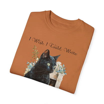 Edgar Allan Poe T-Shirt The Black Cat Nevermore The Raven Poe Fan Art Poetry Book Lover, Dark Cottagecore Macabre Gift, Light, Dark Academia T-Shirt Printify   