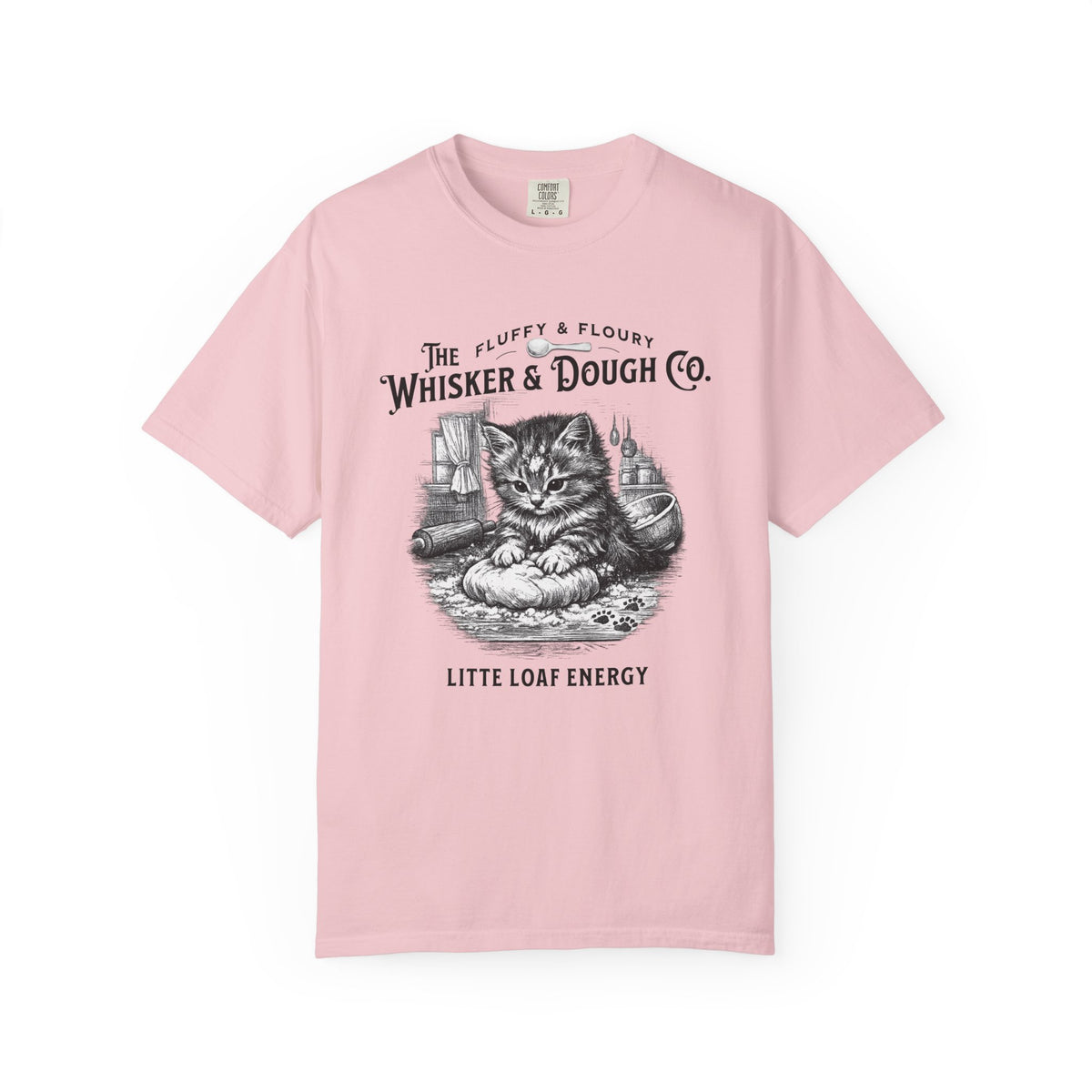 Whisker & Dough Co. Cat Illustration T-shirt | Little Loaf Energy