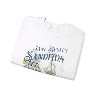 Jane Austen Sweatshirt, Sanditon Historical Romance, Bookish Literary Gift, Jane Austen Fan Art Shirt, Gift for Her, Gift for Readers, Sweatshirt Printify   