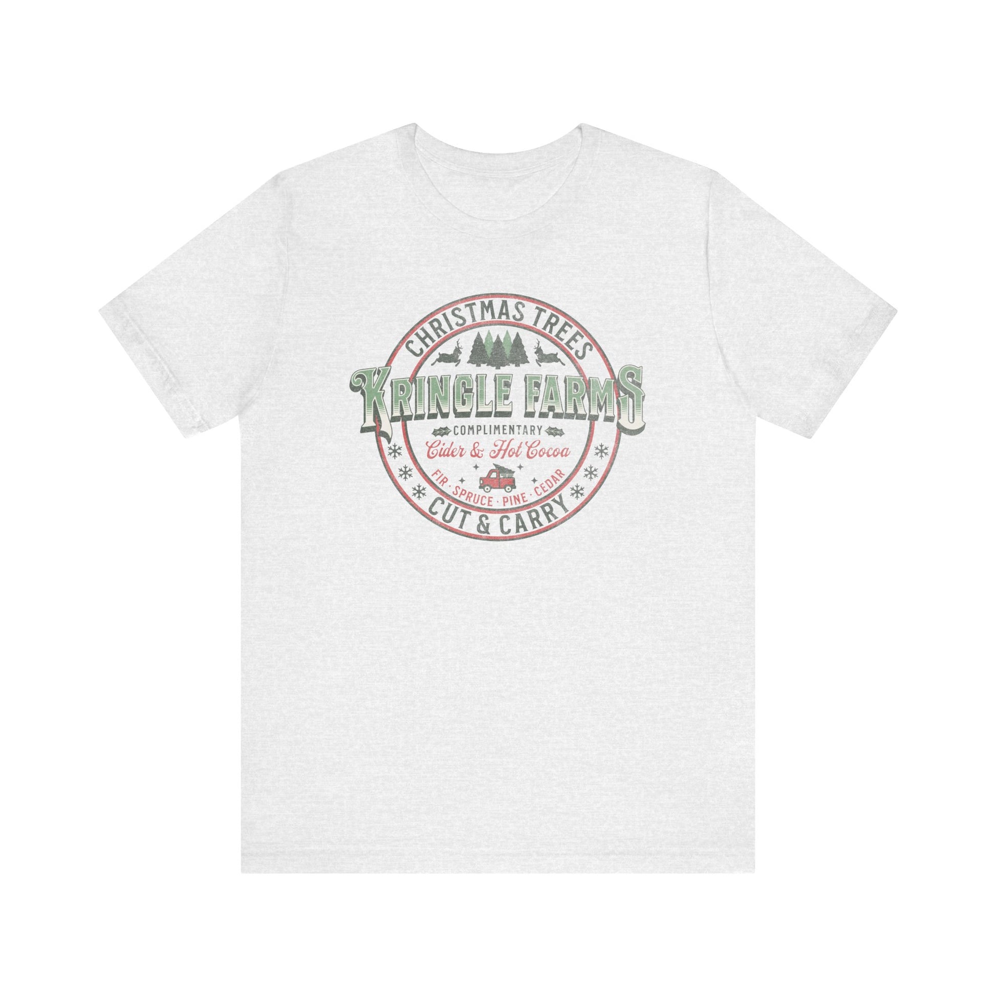 Christmas Tree Farm Shirt, Family Holiday Tradition Tree Cutting Shirt, Family Christmas Vacation Shirts, Christmas Tree Decorating Shirts T-Shirt Printify Ash XS 