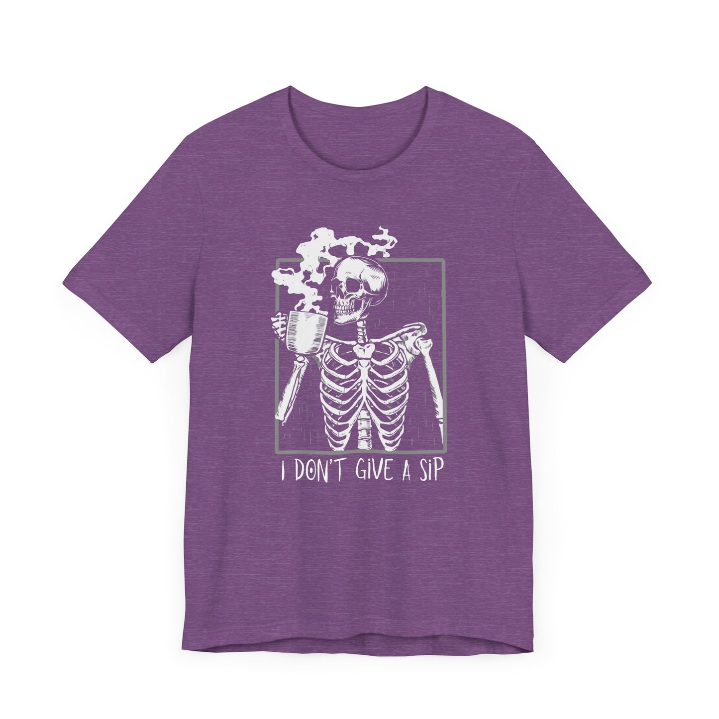 Halloween Skeleton TShirt, Funny Coffee Drinking Skeleton, Spooky Season Tee, Trick or Treating Shirt, Halloween Party T-Shirt, T-Shirt Printify   