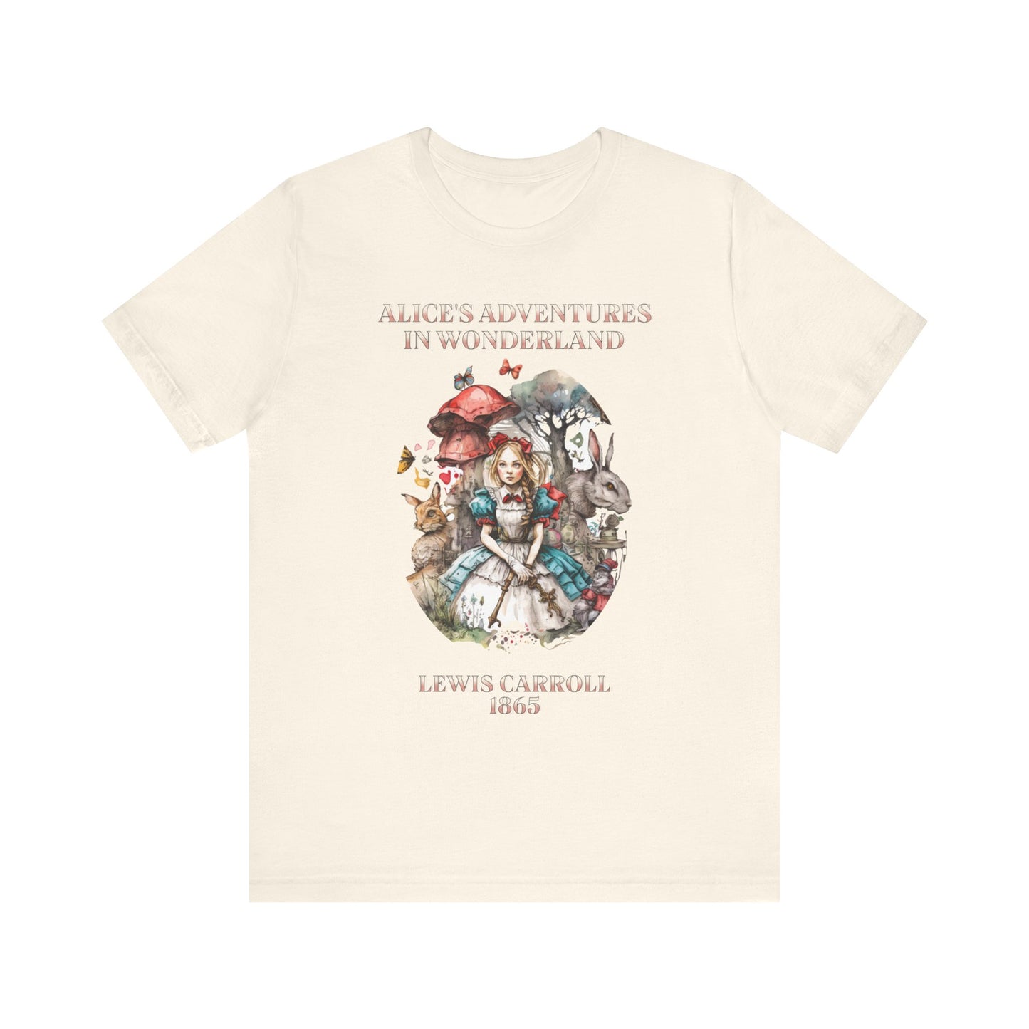 Unisex Jersey Short Sleeve Tee Alice in Wonderland T-Shirt Printify Natural S 