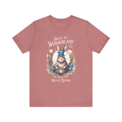 3001 Unisex Jersey Short Sleeve Tee Alice in Wonderland T-Shirt Printify Heather Mauve S 