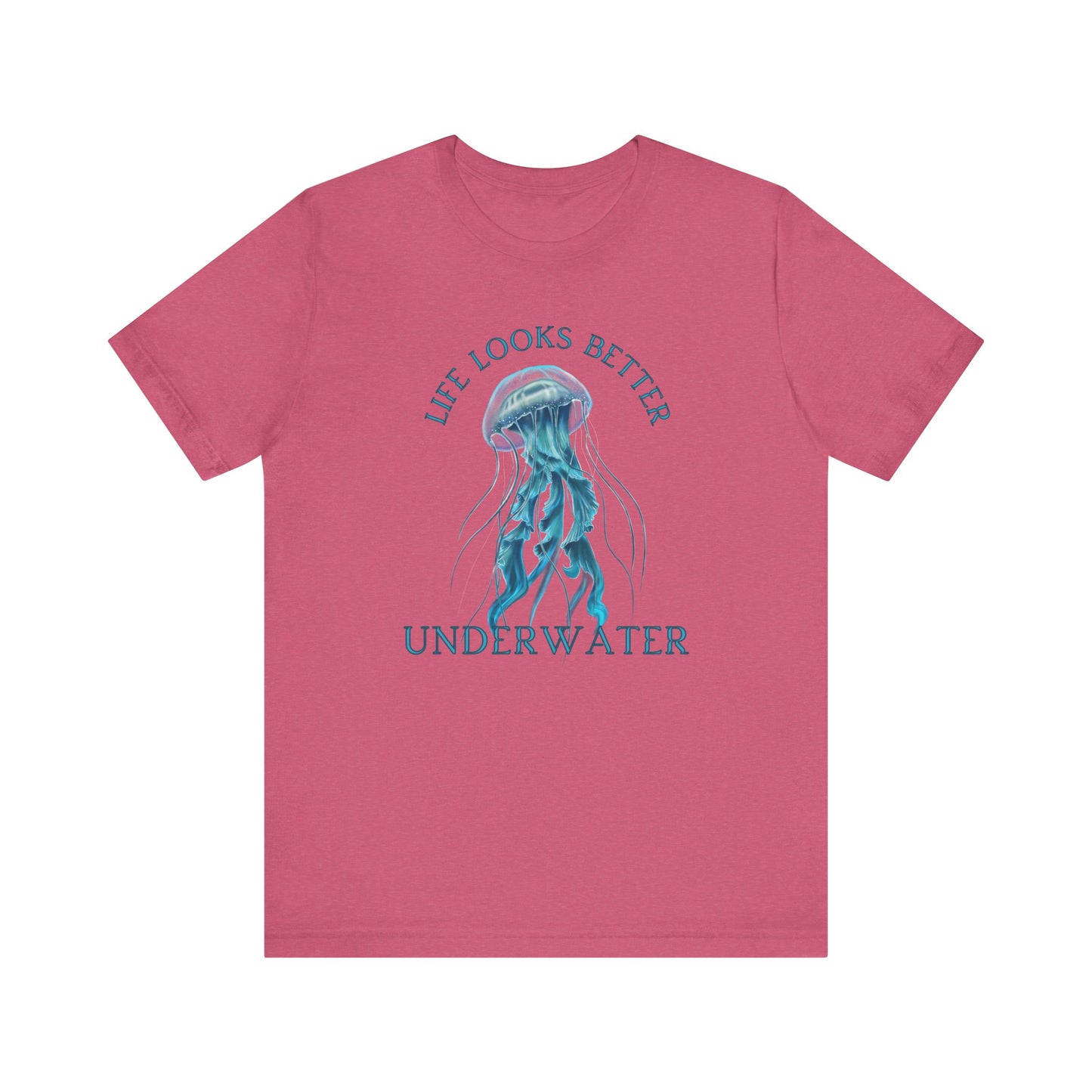 Scuba Diving Gift, Snorkel Tee, Scuba Diving Shirt, Scuba Diver Gift, Ocean Lover TShirt, Gifts For Scuba Divers, Diving Shirt Water Fun Te T-Shirt Printify Heather Raspberry XS 