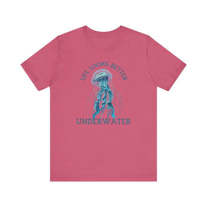 Scuba Diving Gift, Snorkel Tee, Scuba Diving Shirt, Scuba Diver Gift, Ocean Lover TShirt, Gifts For Scuba Divers, Diving Shirt Water Fun Te T-Shirt Printify Heather Raspberry XS 