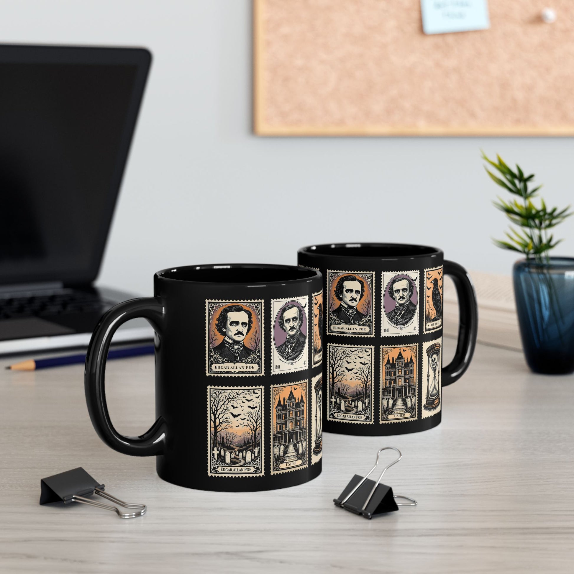 Edgar Allan Poe Mug Gothic Literary Gift For Book Lover Dark Academia Macabre Fall Coffee Cup Halloween Poetember Party Gift For Bookclub Mug Printify