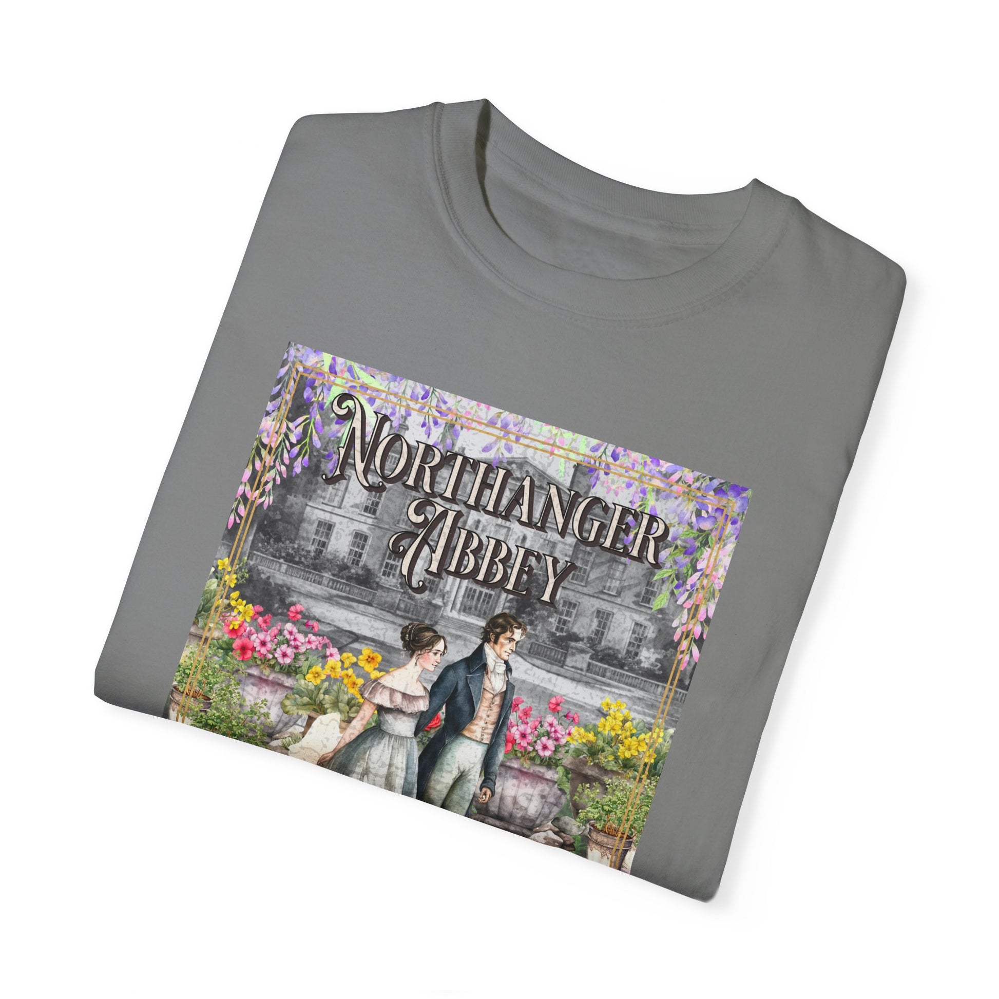 Jane Austen Comfort Colors TShirt, Northanger Abbey Historical Romance, Bookish Literary Jane Austen Fan Art Gift, Gift for Her Bookclub Tee T-Shirt Printify   