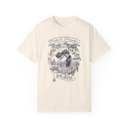 Jane Austen TShirt, Pride & Prejudice Historical Romance Comfort Colors, Bookish Literary Jane Austen Fan Art Gift, Oversized Bookclub Shirt T-Shirt Printify Ivory S 