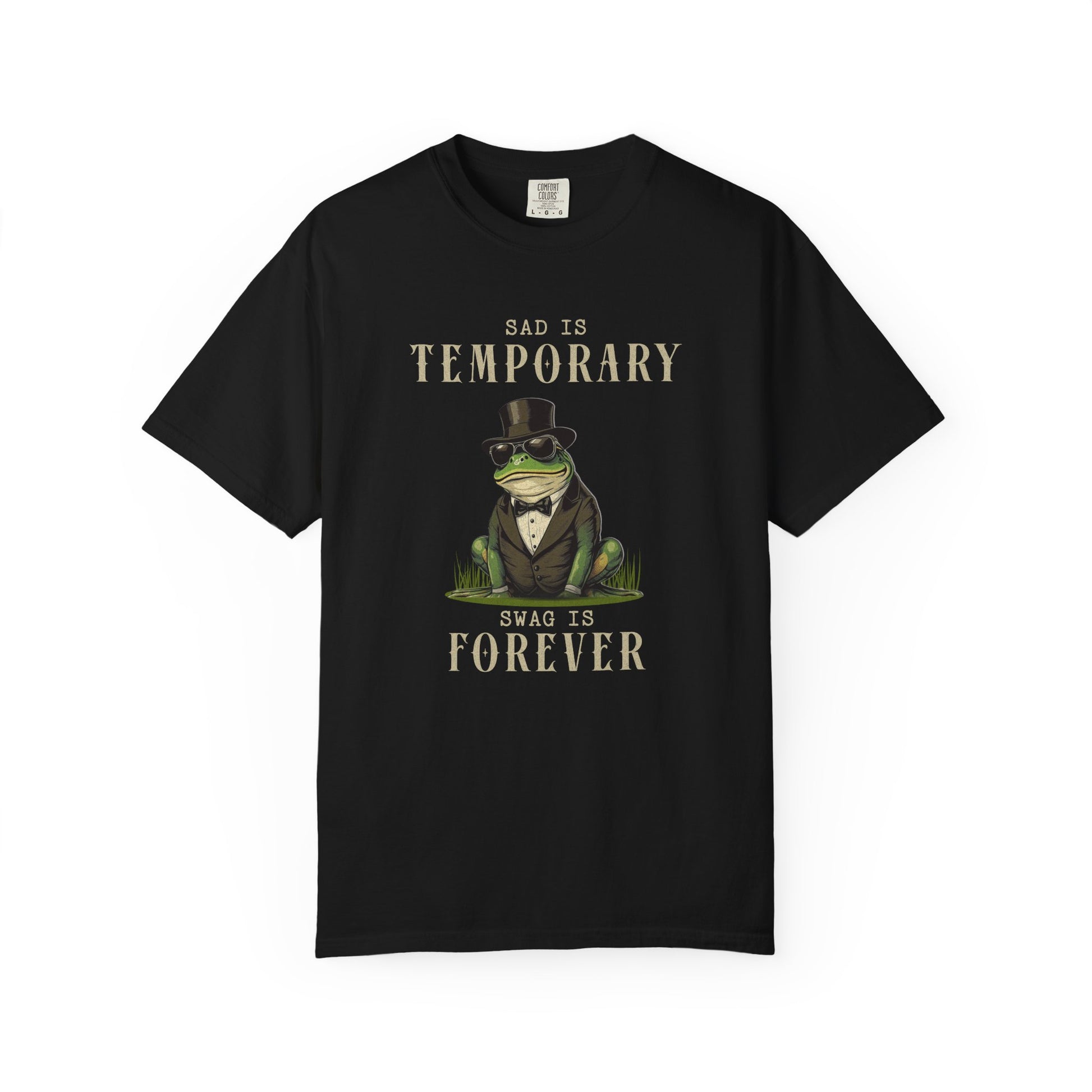 Funny Frog T-Shirt Retro Self Care Froggy Meme Shirt Vintage Frog And Toad Aesthetic Frog Lover Gift For Her Birthday Viral Trendy Shirt T-Shirt Printify Black S