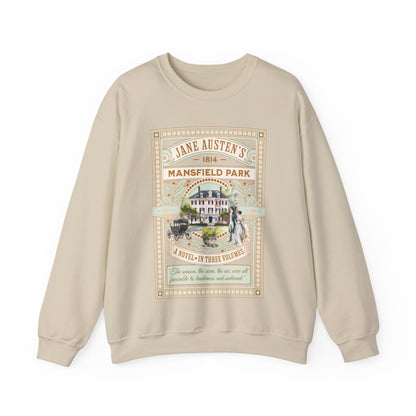 Jane Austen Sweatshirt, Mansfield Park Historical Romance Sweater, Bookish Literary Jane Austen Fan Art Gift, Gift for Her, Readers, Sweatshirt Printify S Sand 