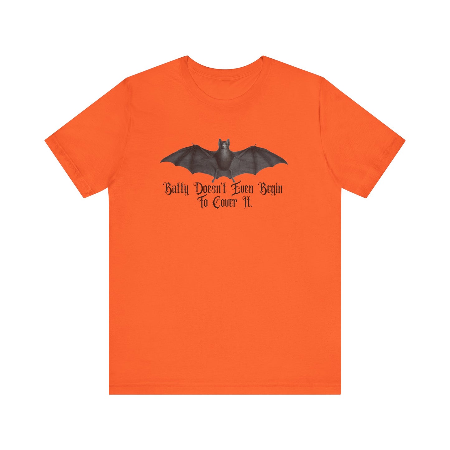 Halloween Vintage Flying Bat TShirt, Spooky Season Tee, Trick or Treating Shirt, Halloween Party T-Shirt, Batty & Funny T Shirt T-Shirt Printify Orange XS 