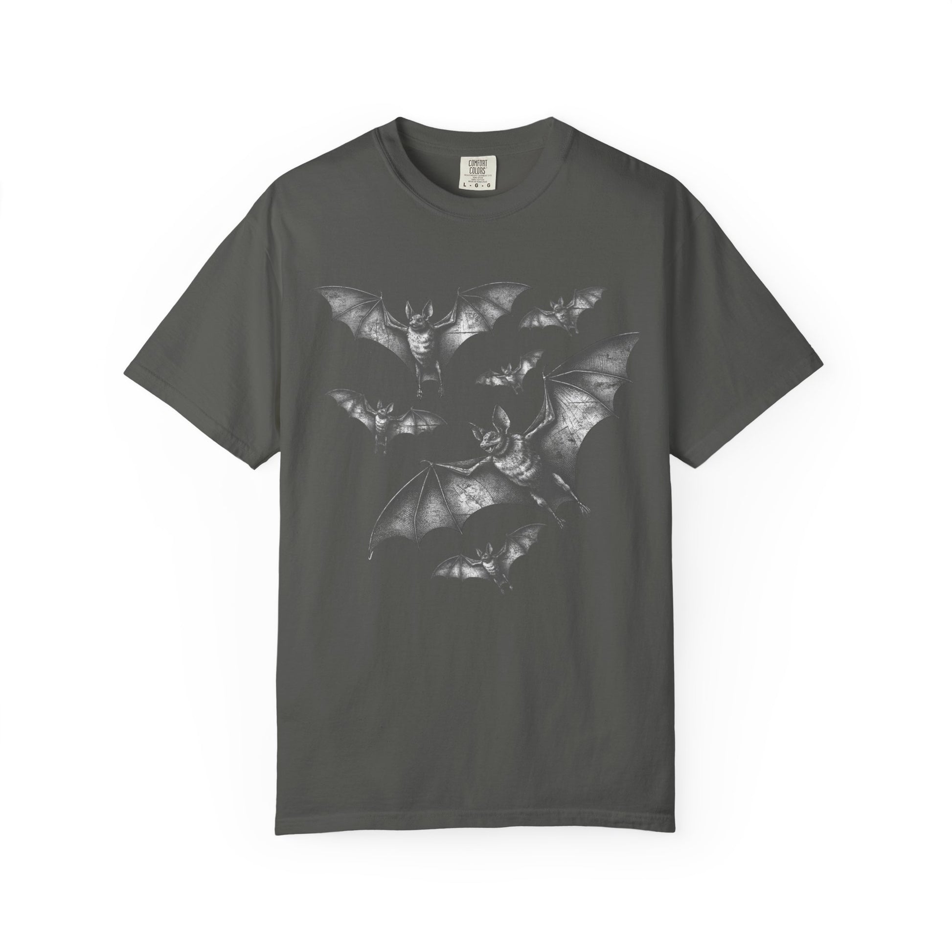 Bat Retro Goth TShirt Vintage Grunge Style Bat Shirt For Halloween Party Spooky Vibes Witchy Dark Academia Comfort Colors Oversized Shirt T-Shirt Printify