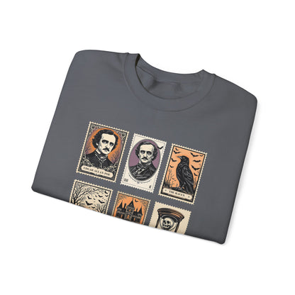 Edgar Allan Poe Sweatshirt The Raven Nevermore Gothic Horror Sweater Dark Academia Macabre Halloween Gift for Book Lovers Birthday Christmas