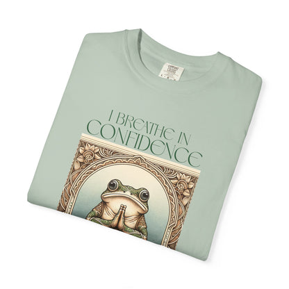 Yoga Frog Breath in Confidence Green Unisex T-Shirt, Casual Wear, Highlander Fan Gift, Comfortable Graphic Tee T-Shirt Printify