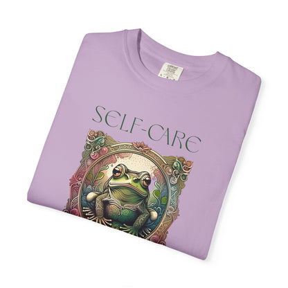 Green Yoga Frog Self-Care Is Toad-ally Important Unisex T-Shirt, Casual Wear, Highlander Fan Gift,
