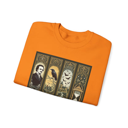 Edgar Allan Poe Sweatshirt The Raven Nevermore Gothic Horror Sweater Dark Academia Macabre Halloween Gift for Book Lovers Birthday Christmas