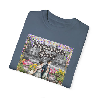 Jane Austen Comfort Colors TShirt, Northanger Abbey Historical Romance, Bookish Literary Jane Austen Fan Art Gift, Gift for Her Bookclub Tee T-Shirt Printify   