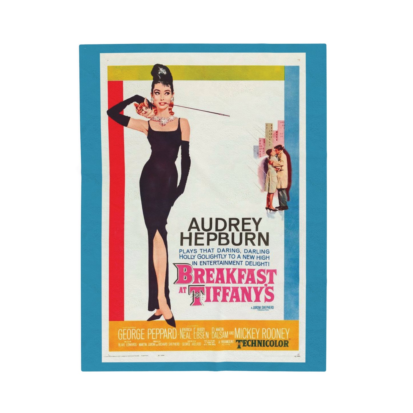 Breakfast at Tiffany's T & Co Throw Blanket, Soft Classic Audrey Hepburn, Book Lover Reading, Movie Poster Blanket, Truman Capote Fan Gift All Over Prints Printify 30" × 40"  