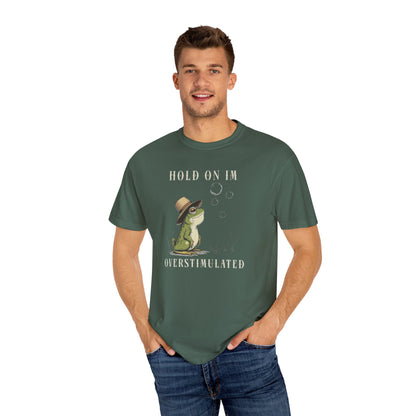 Overstimulated Frog T-Shirt Retro Fun Froggy Meme Shirt Vintage Frog And Toad Aesthetic Frog Lover Gift For Her Birthday Viral Trendy Shirt