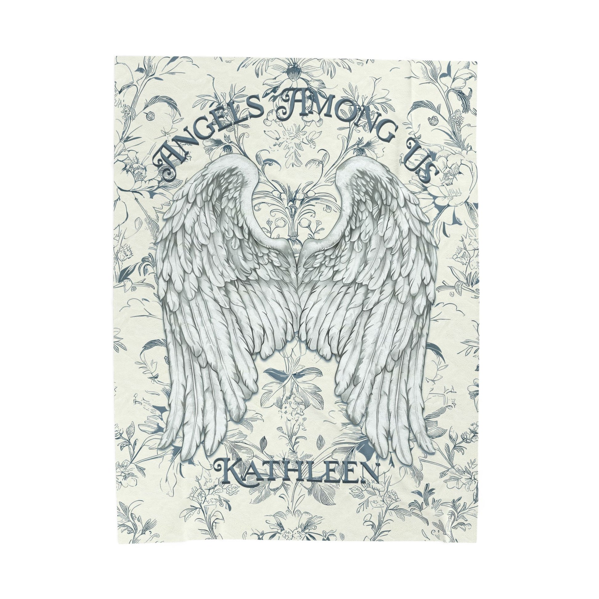 Custom Angel Wings Cuddle Plush Blanket Cozy Throw for Spiritual Gift for Birthday Christmas Gift for Mom or Best Girl Friends Angelic Love All Over Prints Printify 60" × 80"